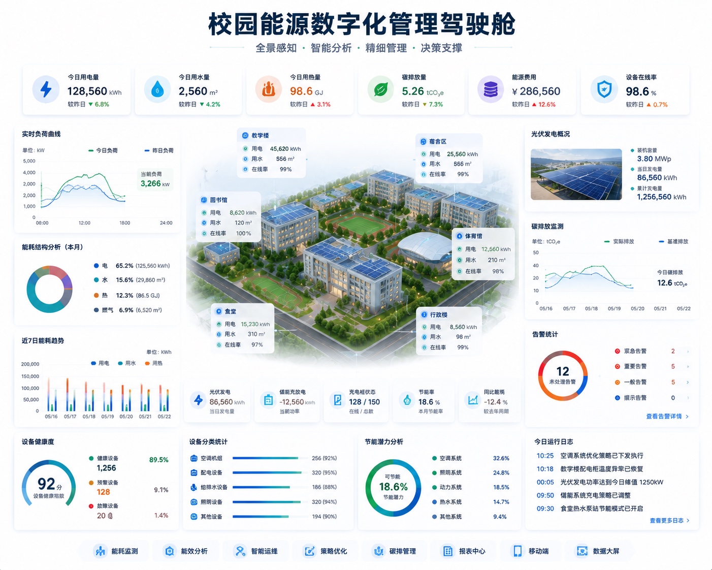 AI 智慧能源管理平台应用现场或系统界面